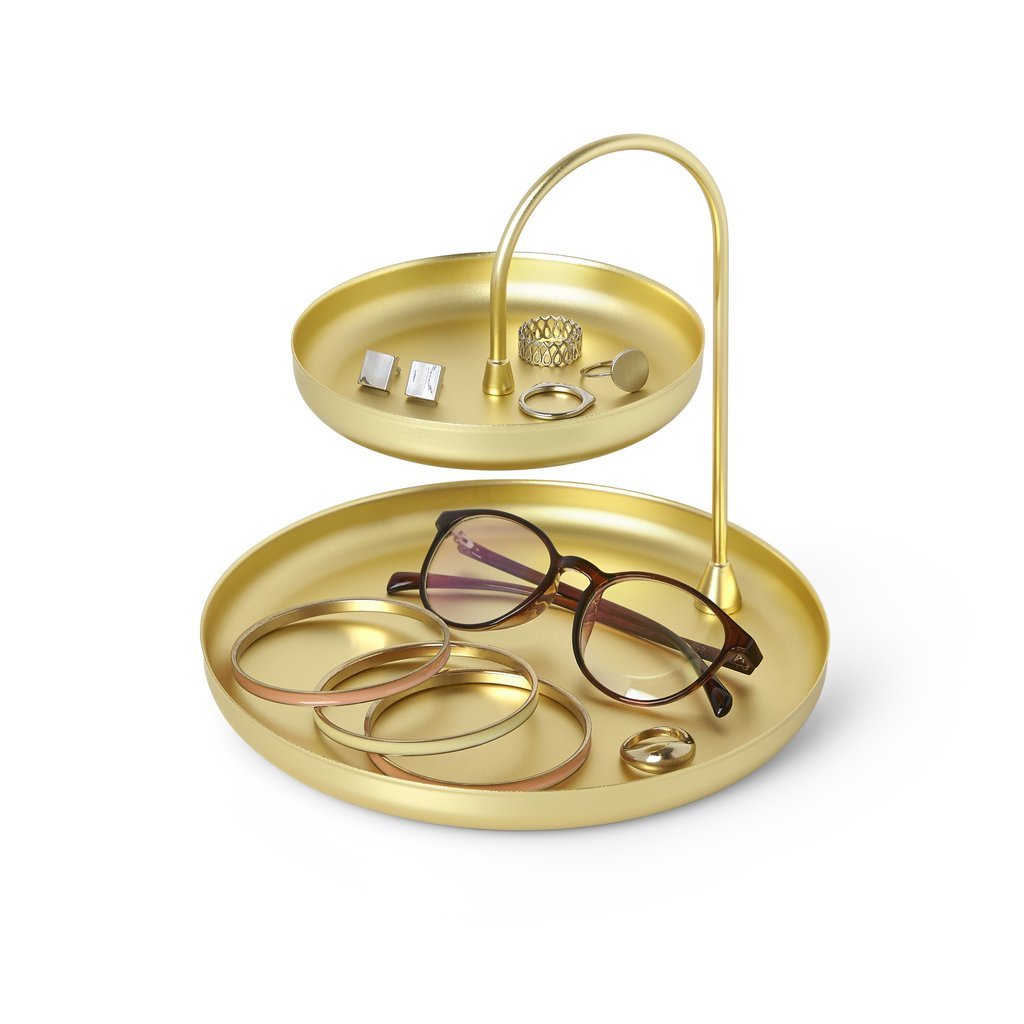 Umbra-Poise-Two-Tiered-Tray-Brass